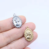 5pcs Stainless Steel High Ladyhead Charms Pendant DIY Jewelry 2 Colors