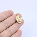 5pcs Stainless Steel High Ladyhead Charms Pendant DIY Jewelry 2 Colors