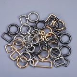 5pcs Metal Buckles Carabiner Hook D Ring Bag Strap Slider Clasp DIY Hardware