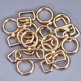 5pcs Metal Buckles Carabiner Hook D Ring Bag Strap Slider Clasp DIY Hardware