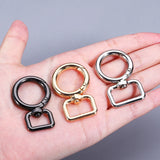 5pcs Metal Buckles Carabiner Hook D Ring Bag Strap Slider Clasp DIY Hardware