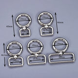 5pcs Metal Buckles Carabiner Hook D Ring Bag Strap Slider Clasp DIY Hardware