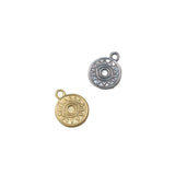 5pcs 13mm Stainless Steel Devil Eye Coin Charms Pendant DIY Jewelry