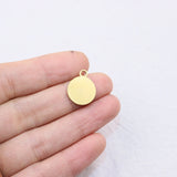 5pcs 13mm Stainless Steel Devil Eye Coin Charms Pendant DIY Jewelry