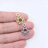 5pcs 13mm Stainless Steel Flower Charms Pendant DIY Jewelry Unfading Colorless