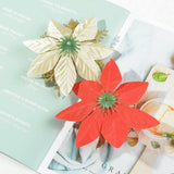 5pcs Large Golden Silver Powder Rose Artificial Flower Heads For Home