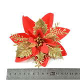 5pcs Large Golden Silver Powder Rose Artificial Flower Heads For Home