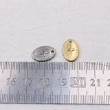 5pcs Stainless Steel High Oval Star Charms Pendant DIY Necklace Earrings