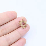 5pcs 15mm Casting Stainless Steel Sun Charms Pendant DIY Unfading