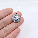 5pcs 15mm Stainless Steel Coin Charms DIY Pendant 2 Colors