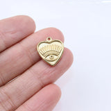 5pcs 15mm Stainless Steel High Eye Charms Pendant DIY Jewelry Unfading