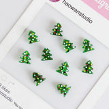5pcs Christmas Tree Lampwork Beads For Jewelry Making