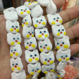 5pcs Cat Lampwork Beads DIY Spacer Bead For Jewelry Making