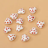 5pcs 16mm Wave Point Heart Lampwork Beads DIY Spacer Glass Beads