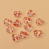 5pcs 16mm Wave Point Heart Lampwork Beads DIY Spacer Glass Beads