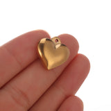 5pcs 16mm Stainless Steel Heart Pendant Charms DIY Jewelry Findings