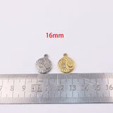 5pcs Stainless Steel High Sun Moon Stone Charm Pendant DIY Jewelry 2 Colors