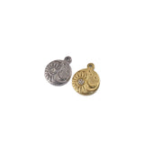 5pcs Stainless Steel High Sun Moon Stone Charm Pendant DIY Jewelry 2 Colors