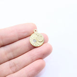 5pcs Stainless Steel High Sun Moon Stone Charm Pendant DIY Jewelry 2 Colors