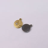 5pcs Stainless Steel High Sun Moon Stone Charm Pendant DIY Jewelry 2 Colors