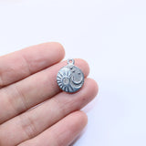 5pcs Stainless Steel High Sun Moon Stone Charm Pendant DIY Jewelry 2 Colors