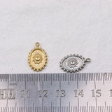5pcs Stainless Steel Oval Star Charms Pendant DIY Jewelry 2 Colors