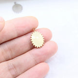 5pcs Stainless Steel Oval Star Charms Pendant DIY Jewelry 2 Colors