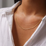 5pcs 18K PVD Plated Stainless Steel Cuba Cross O Ripple Twisted Chain Necklace