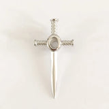 5pcs 18KGP Cross Sword Cage Lockets DIY Pearl Gem Bead Pendant