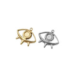 5pcs 18mm Stainless Steel High 18K Eye Charms Pendant DIY Jewelry
