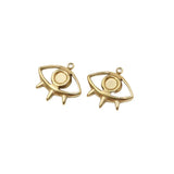 5pcs 18mm Stainless Steel High 18K Eye Charms Pendant DIY Jewelry