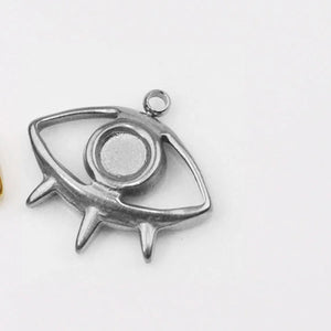5pcs 18mm Stainless Steel High 18K Eye Charms Pendant DIY Jewelry