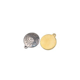 5pcs 18mm Stainless Steel Rhinestone Charms Pendant DIY Jewelry 2 Colors