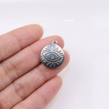 5pcs 18mm Stainless Steel Rhinestone Charms Pendant DIY Jewelry 2 Colors