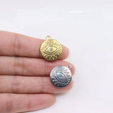 5pcs 18mm Stainless Steel Rhinestone Charms Pendant DIY Jewelry 2 Colors