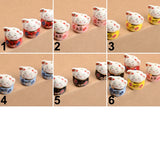 5pcs Multicolor Cat Ceramic Beads Jewelry Making Lucky Cat Porcelain Beads