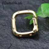 5pcs Metal Square Carabiner Clasp for Necklace Jewelry Making