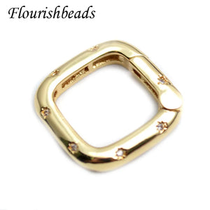 5pcs Metal Square Carabiner Clasp for Necklace Jewelry Making