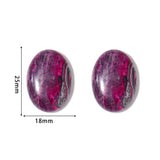 5pcs 18x25mm Oval Natural Stone Impressionism Stripe Cabochons