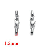 5pcs Stainless Steel Lobster Clasp Crimp End Cover for Jewelry Making