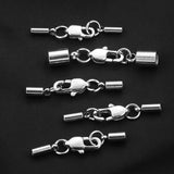 5pcs Stainless Steel Lobster Clasp Crimp End Cover for Jewelry Making