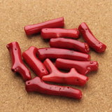 5pcs Natural Red Coral Loose Beads Tree Branch Coral Pendant Charms