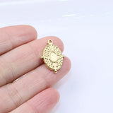 5pcs 20*16mm Stainless Steel Oval Star Charms Pendant DIY Necklace Earrings