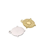 5pcs 20*16mm Stainless Steel Oval Star Charms Pendant DIY Necklace Earrings