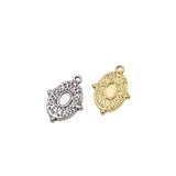 5pcs 20*16mm Stainless Steel Oval Star Charms Pendant DIY Necklace Earrings