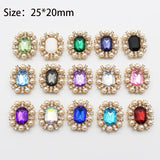 5pcs Metal Rectangular Crystal Pearl Jewelry DIY Hair Clip Wedding Accessory