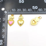 5pcs Heart Shape Multicolored Pendant Jewelry For Women Girls DIY