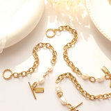 Geometric Square Freshwater Pearl Bracelet Female Jewelry Gift