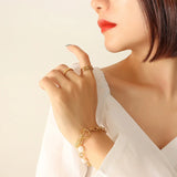 Geometric Square Freshwater Pearl Bracelet Female Jewelry Gift