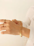 Geometric Square Freshwater Pearl Bracelet Female Jewelry Gift